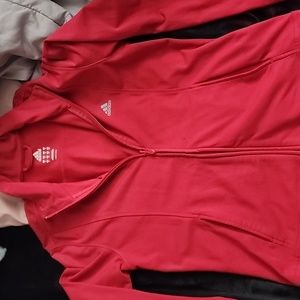 Adidas tulip pink climalite zip-up